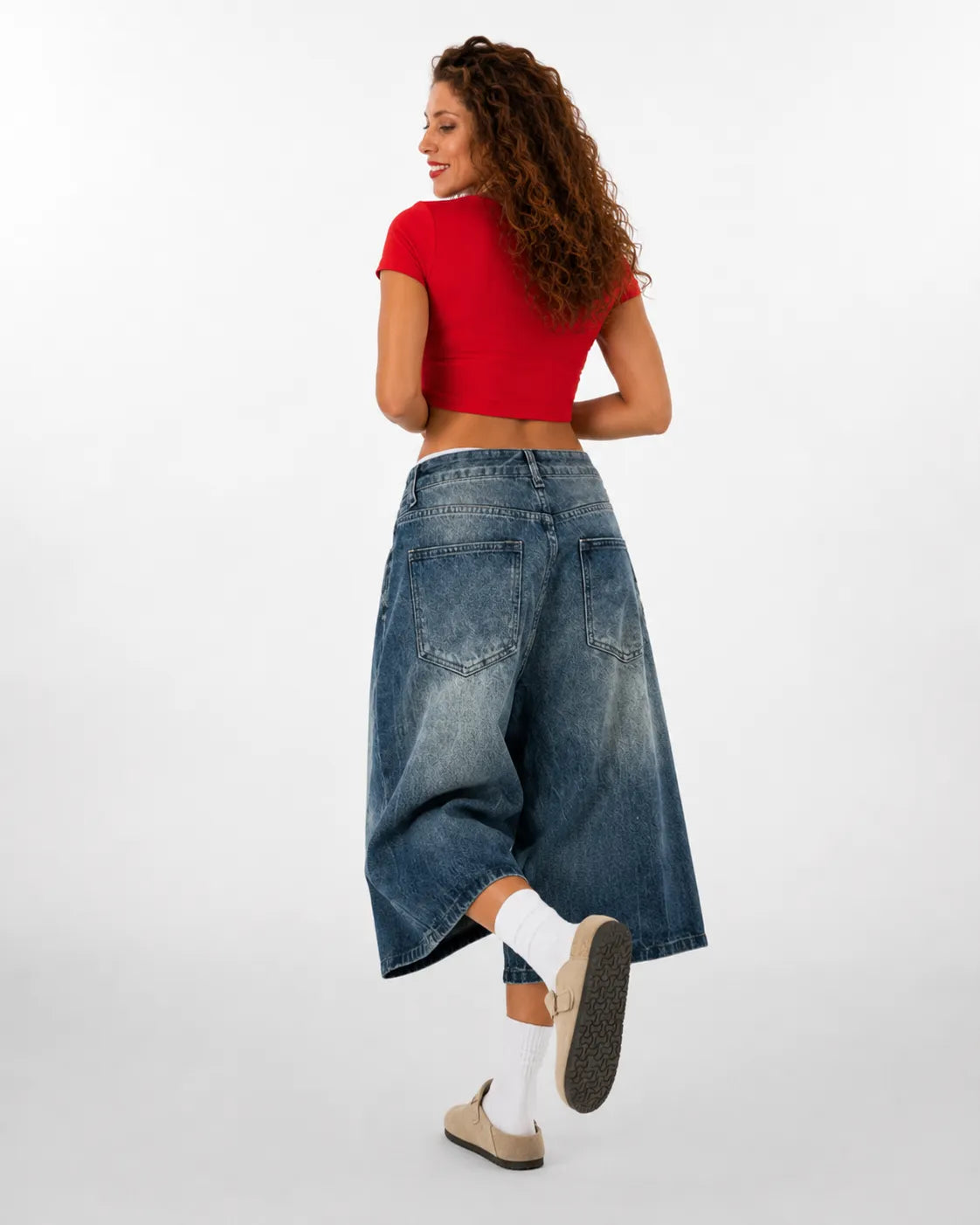 Bermuda ample denim
