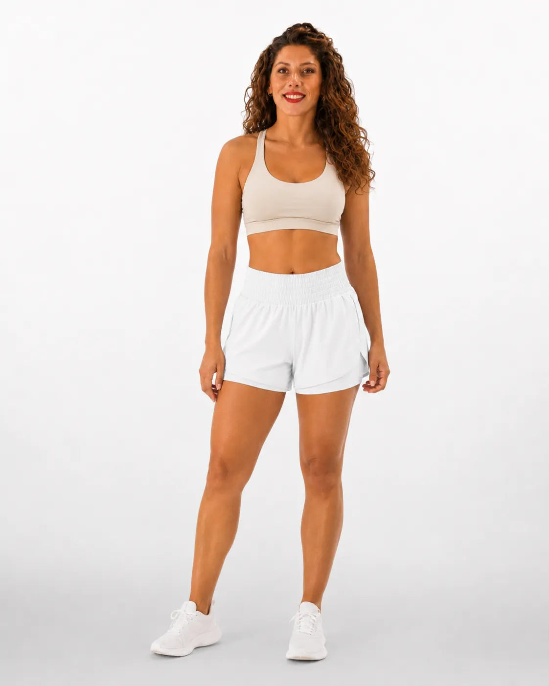 Short de sport taille haute avec poches
