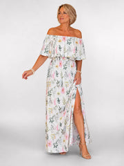 Robe maxi à imprimé floral aquarelle