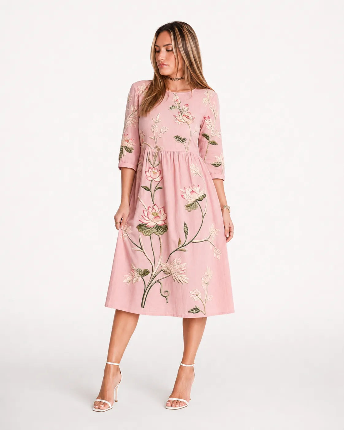 Robe florale col rond