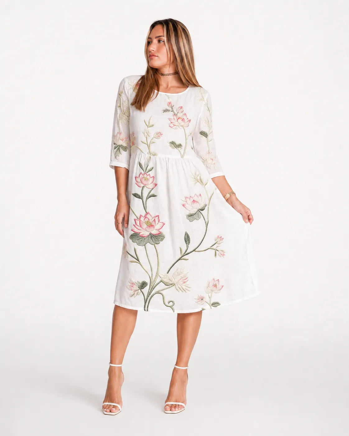 Robe florale col rond