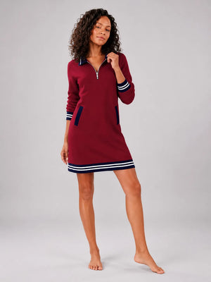 Robe à manches longues zippée à revers