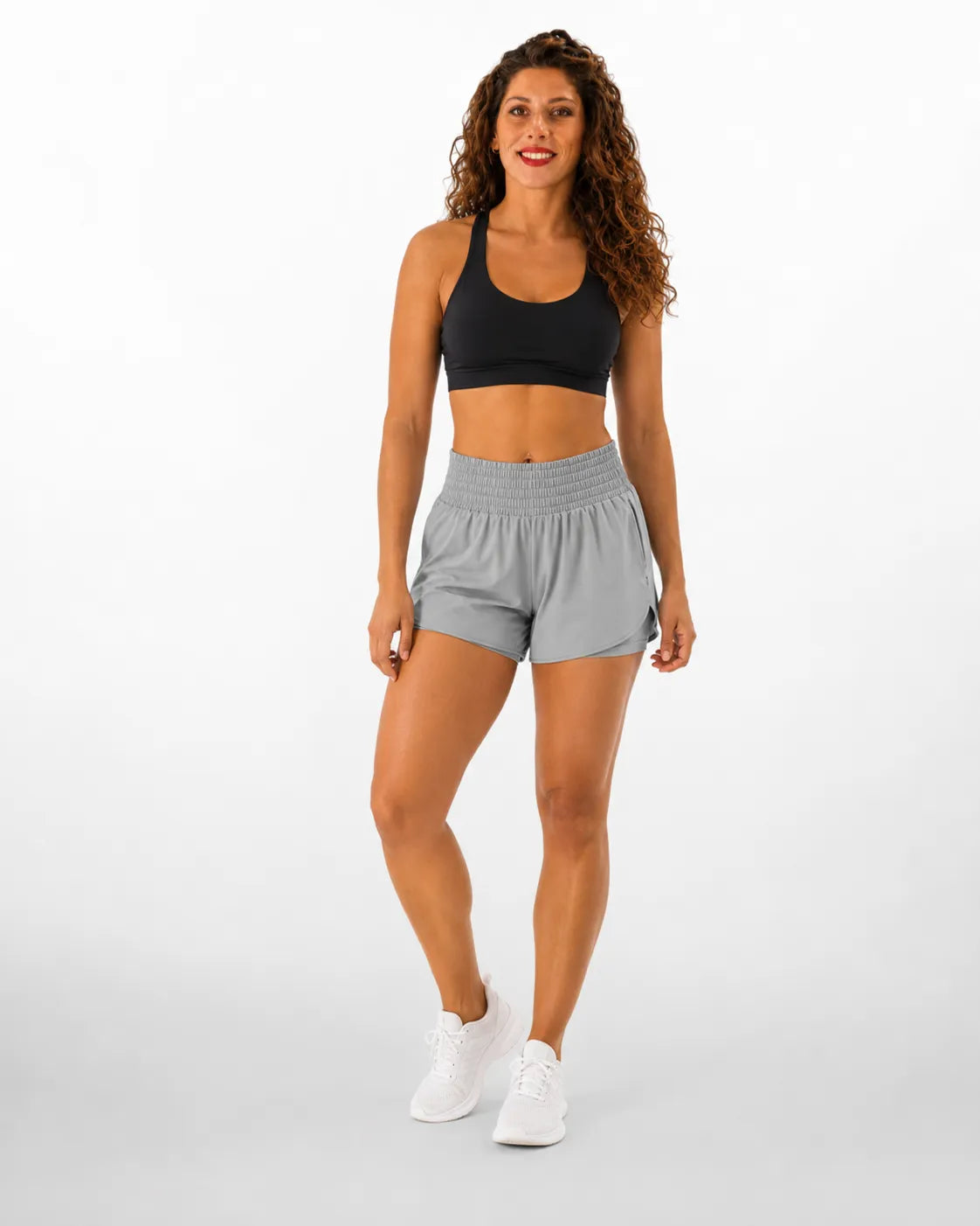 Short de sport taille haute avec poches