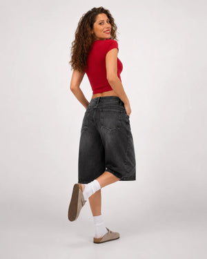 Bermuda ample denim