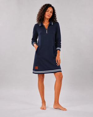 Robe à manches longues zippée à revers