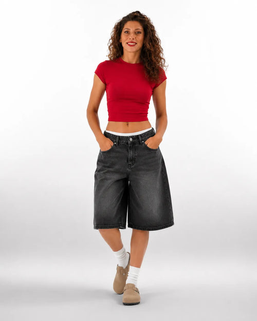 Bermuda ample denim