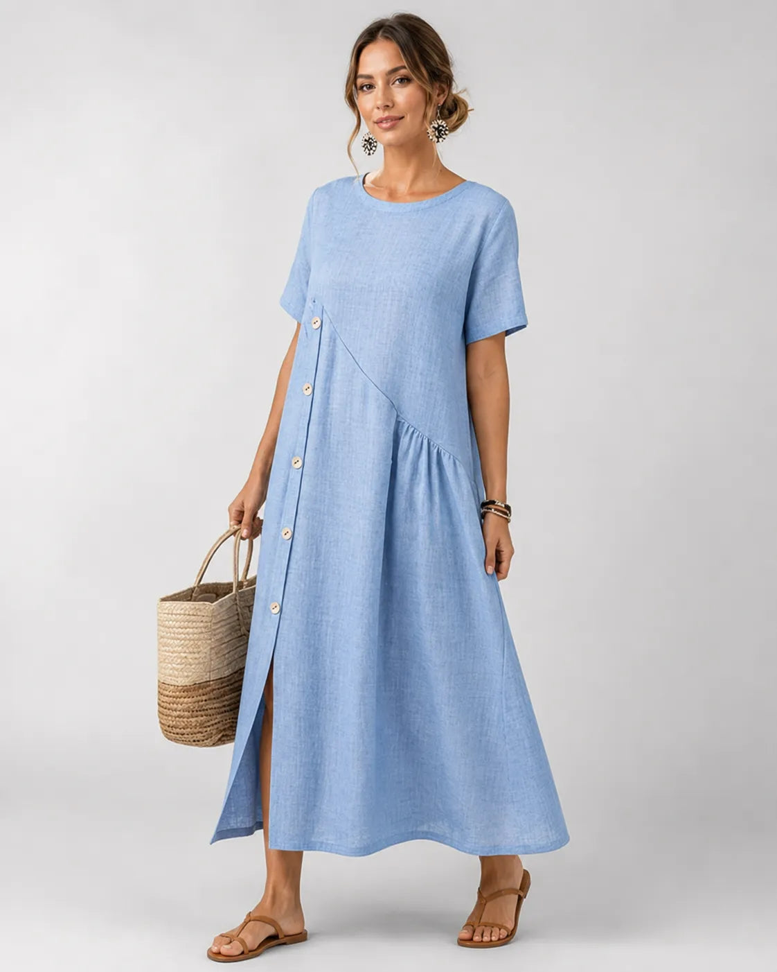 Robe décontractée boutonnée