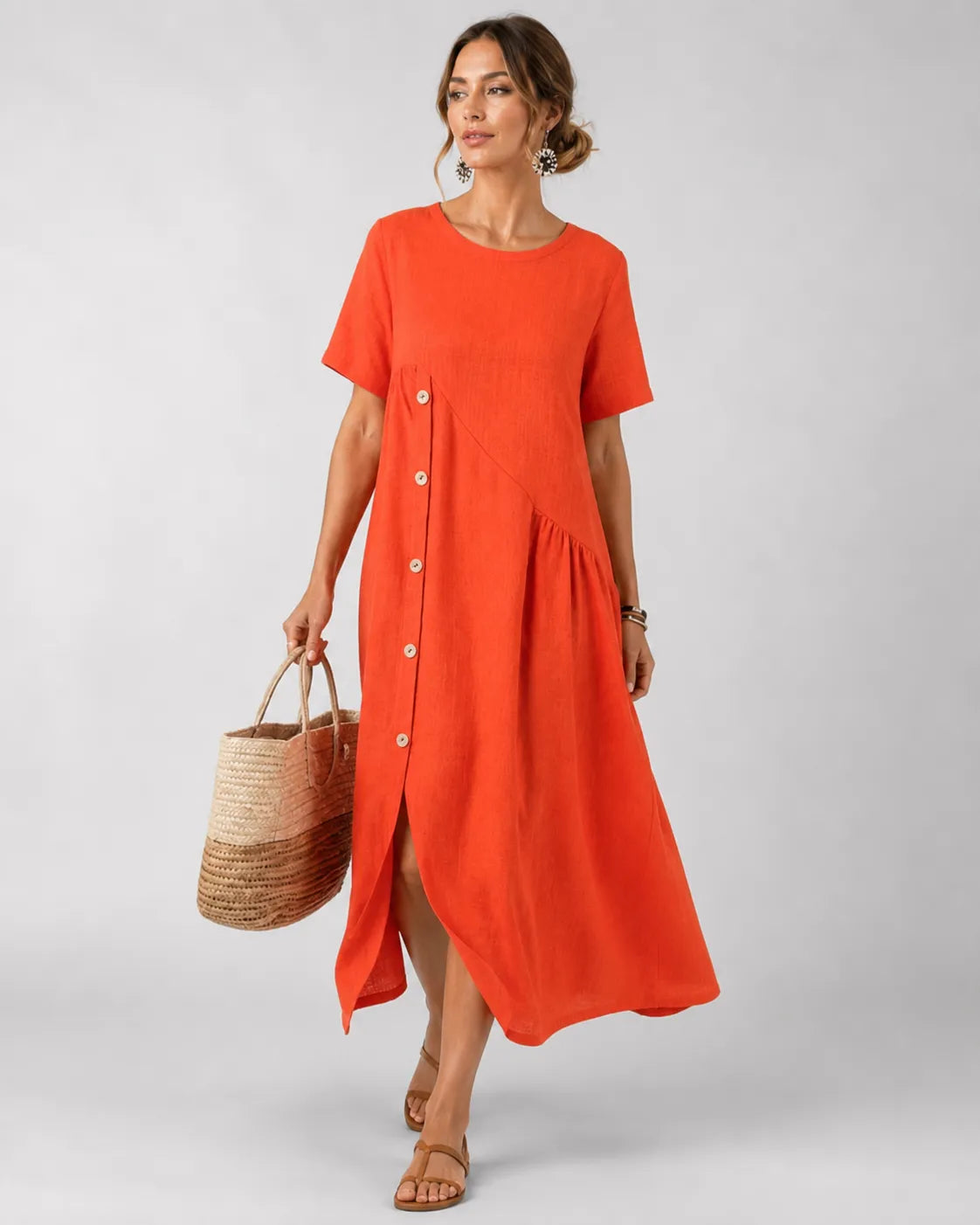 Robe décontractée boutonnée