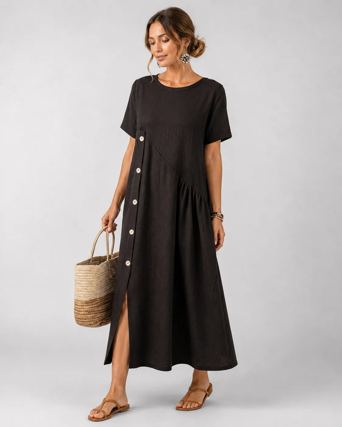 Robe décontractée boutonnée