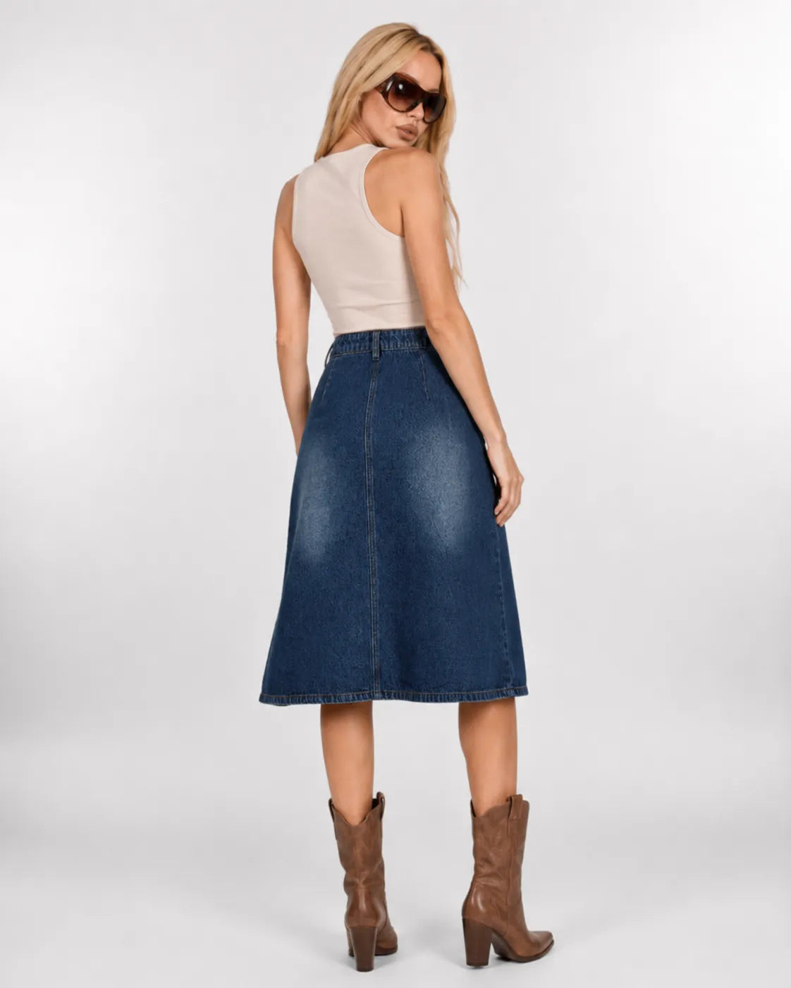 Jupe en denim foncé
