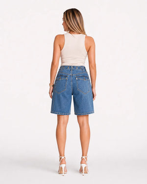 Short baggy denim