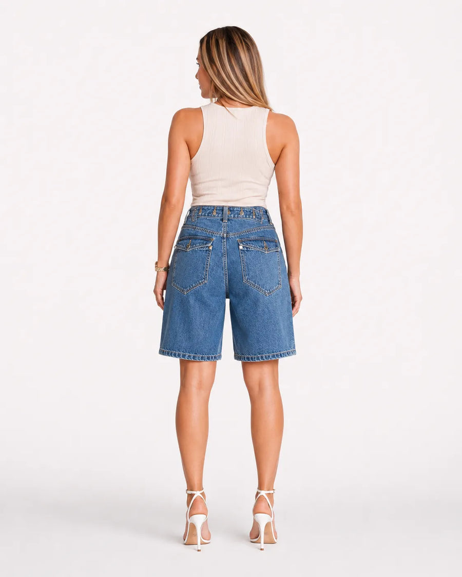 Short baggy denim