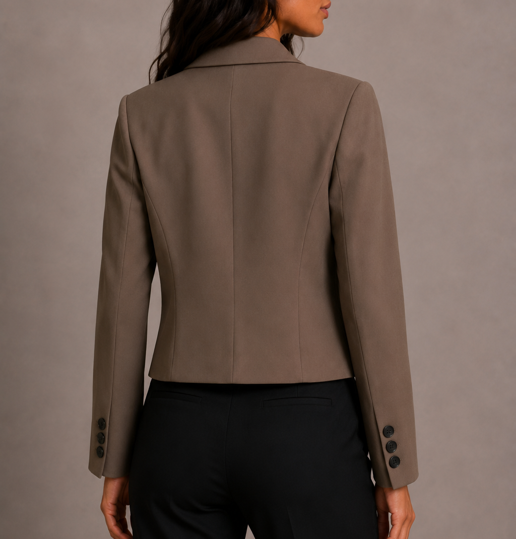 Blazer femme court à bouton