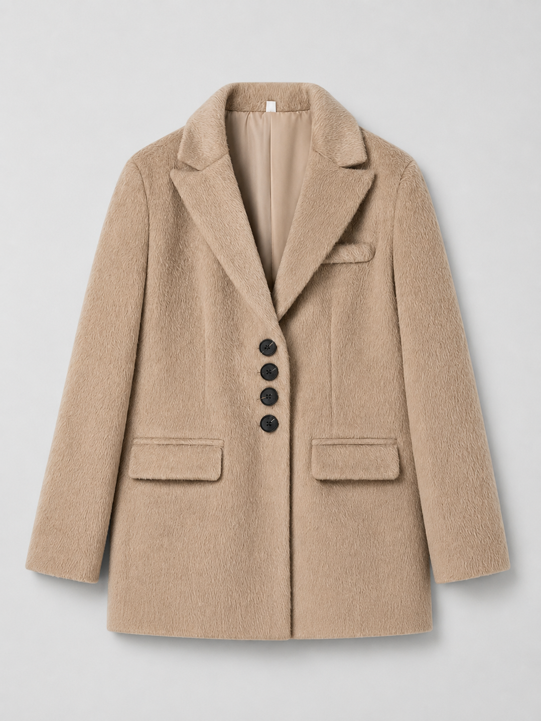 Blazer femme chaud à col rabattu