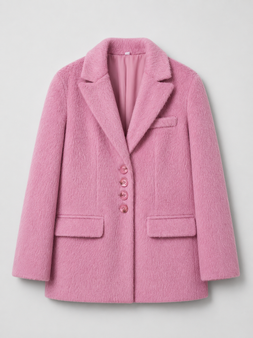 Blazer femme chaud à col rabattu